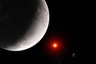 illustration of planet with star in space