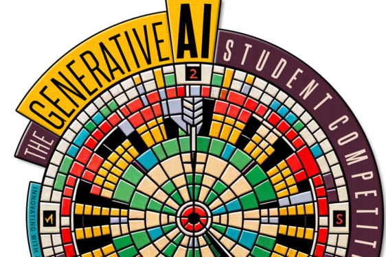 graphic with color dart board diagram and text